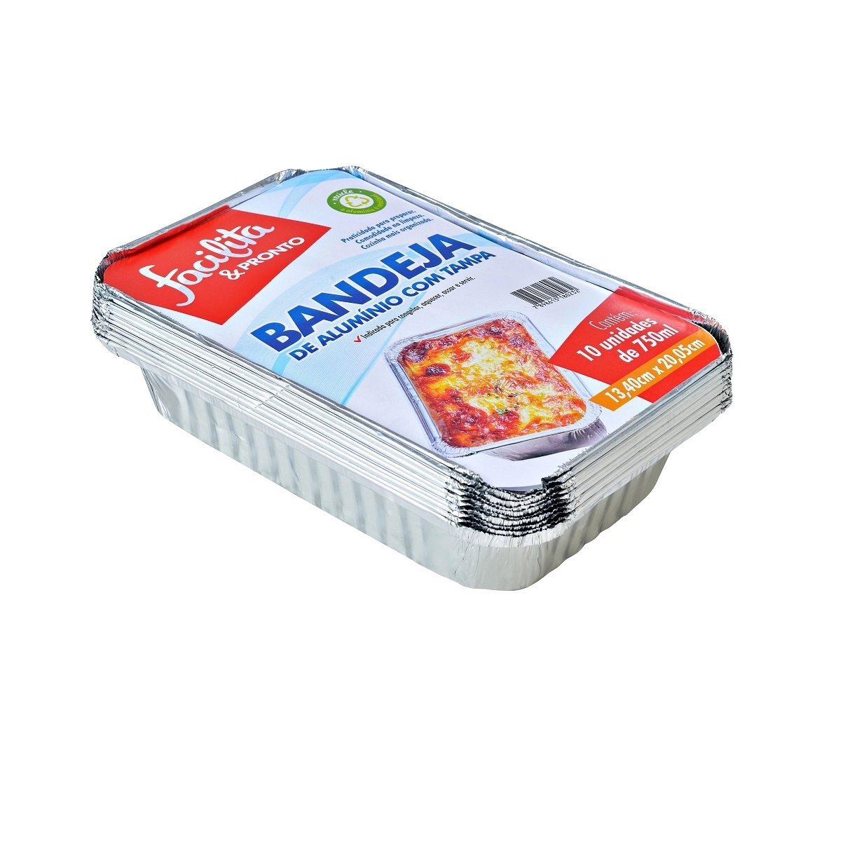 Bandeja Alum Facilita Pronto 750ml C/10