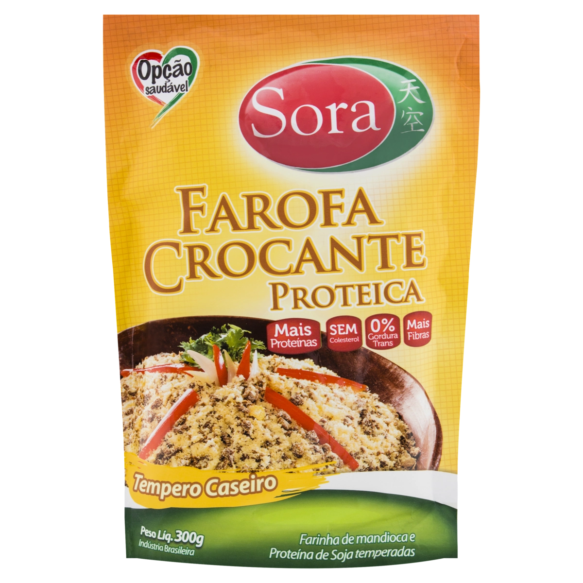 Farofa De Mandioca Crocante Tempero Caseiro Sora Pacote 300g
