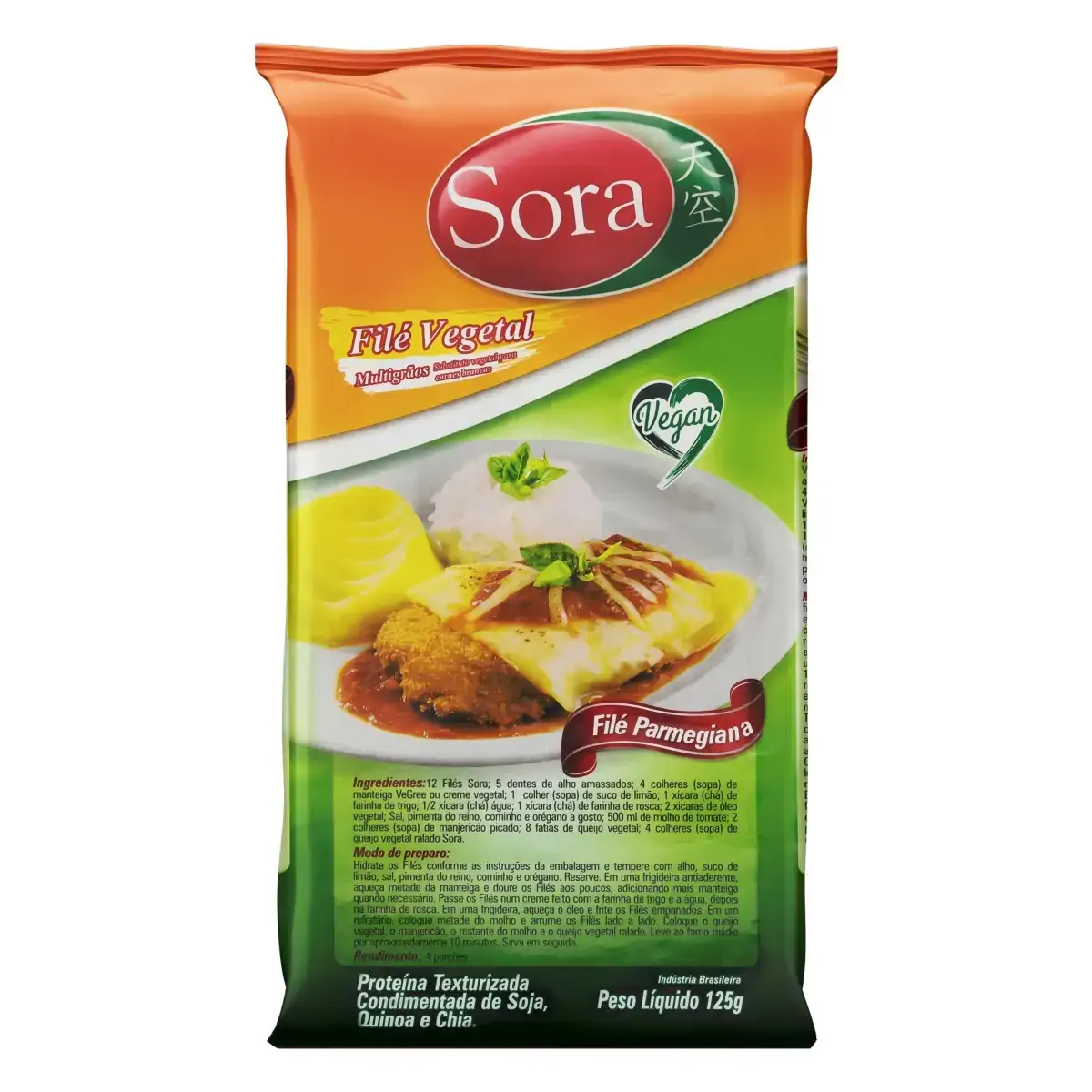 Filé Vegetal Multigrãos Sora Pacote 125g
