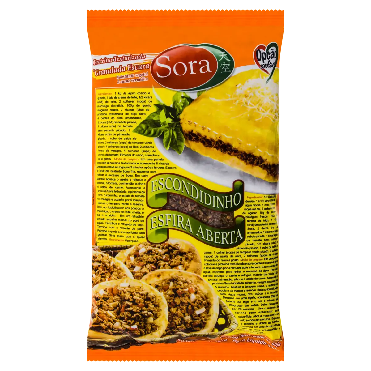 Proteína Texturizada Granulada Escura Sora Pacote 400g