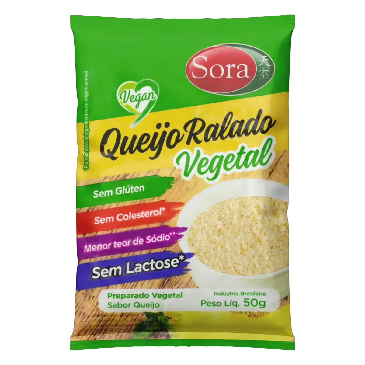 Queijo Ralado Vegetal Sora Pacote 50g