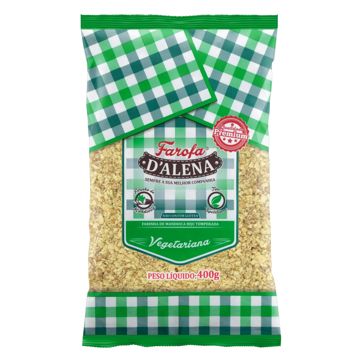 Farofa De Mandioca Vegetariana Dalena Pacote 400g