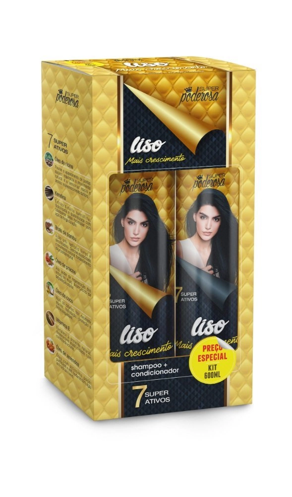 Kit Probelle Super P. Sh Cond 600ml Liso Mais Crescimento