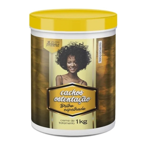 Creme/mascara Tratamento Super Poderosa Cachos Ostent Brilho Espelhado 1kg
