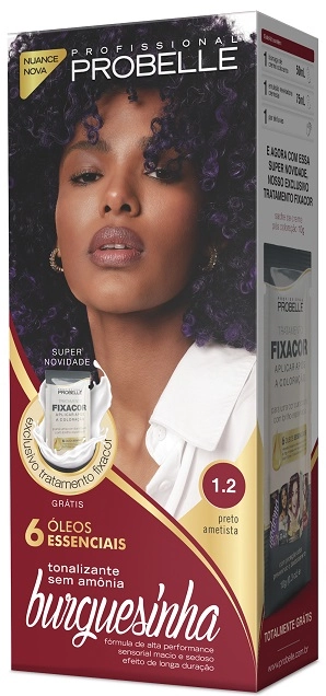 Tonalizante Probelle Burguesinha 1.2 Preto Ametista