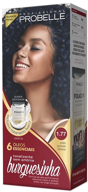 Tonalizante Probelle Burguesinha 1.77 Preto Azulado Intenso