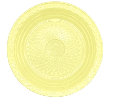 Prato Raso Amarelo Candy 18cm C 10und Forfest