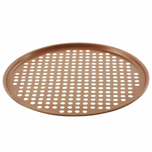 Assadeira Pizza Perfurada Bronze
