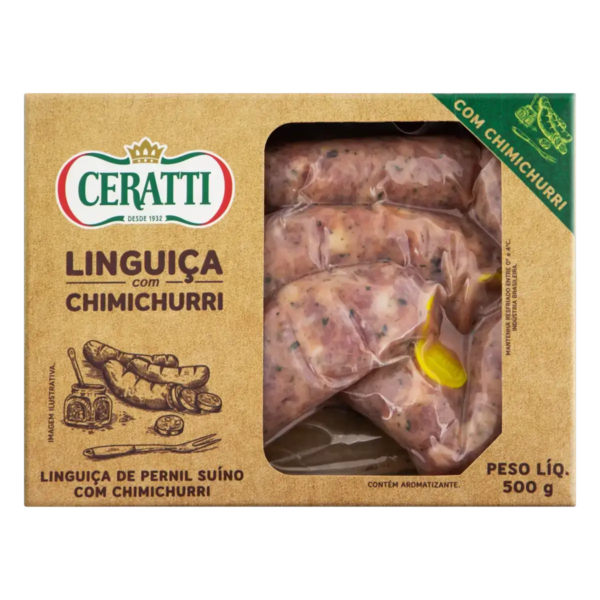 Linguiça De Pernil Suíno Com Chimichurri Ceratti 500g