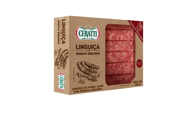 Linguiça De Pernil Suíno Com Pimenta Biquinho Ceratti 500g
