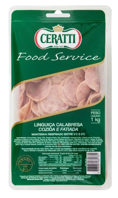 Linguiça Calabresa Fatiada Cozida Ceratti 1kg