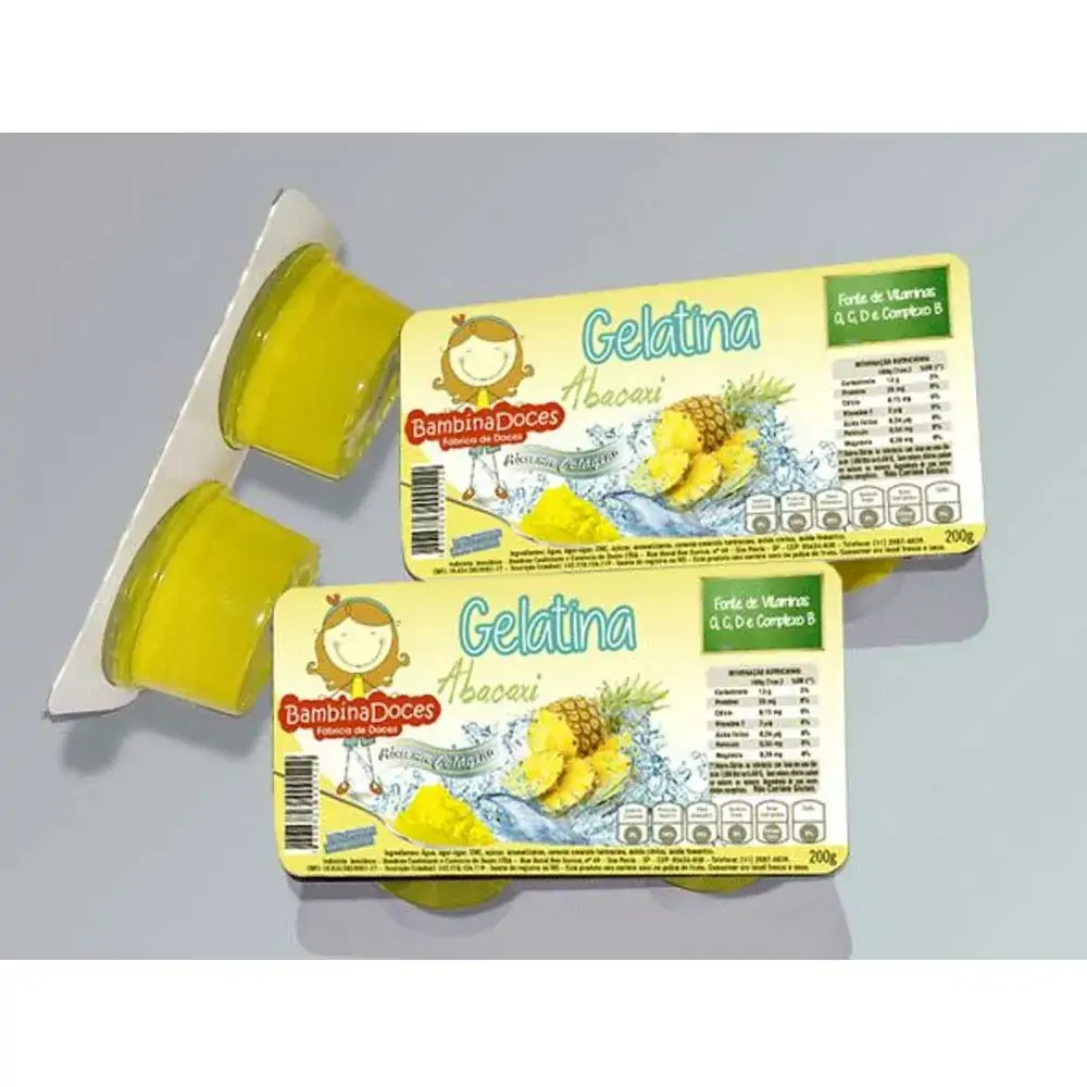Gelatina De Abacaxi C/ Açucar 200g Bambina Doces