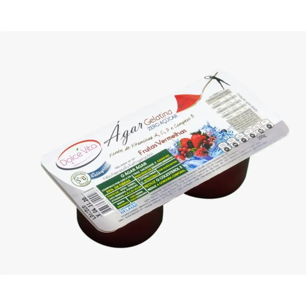 Gelatina Agar Fr Vermelhas Dolce Vita 200g