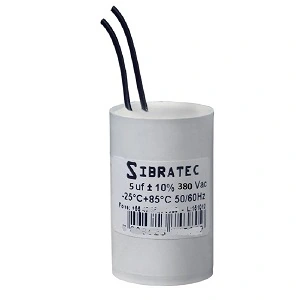 Capacitor Permanente 5uf 380/400vca Saída Fios Caneca Plástica 5 Peças