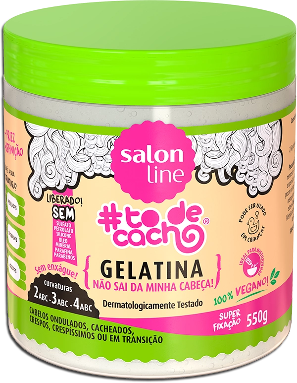 Gelatina Salon Line To De Cacho Não Sai Da Minha Cabeça Pote 550g