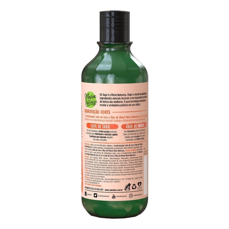 Condicionador Salon Line Maria Natureza Leite De Coco óleo De Monoi Frasco 350ml
