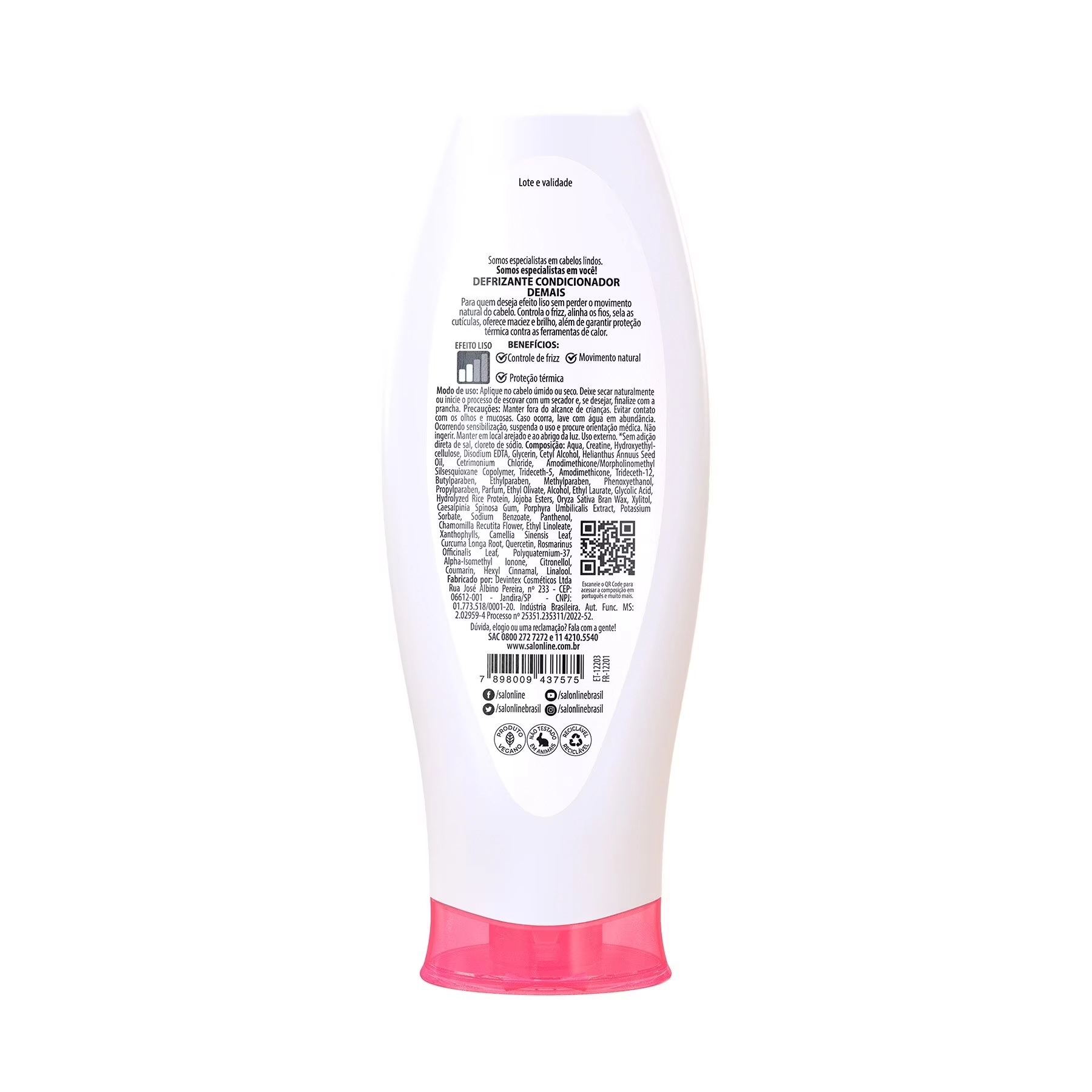 Defrizante Salon Line Meu Liso Desmaia Gota Reparadora 115ml