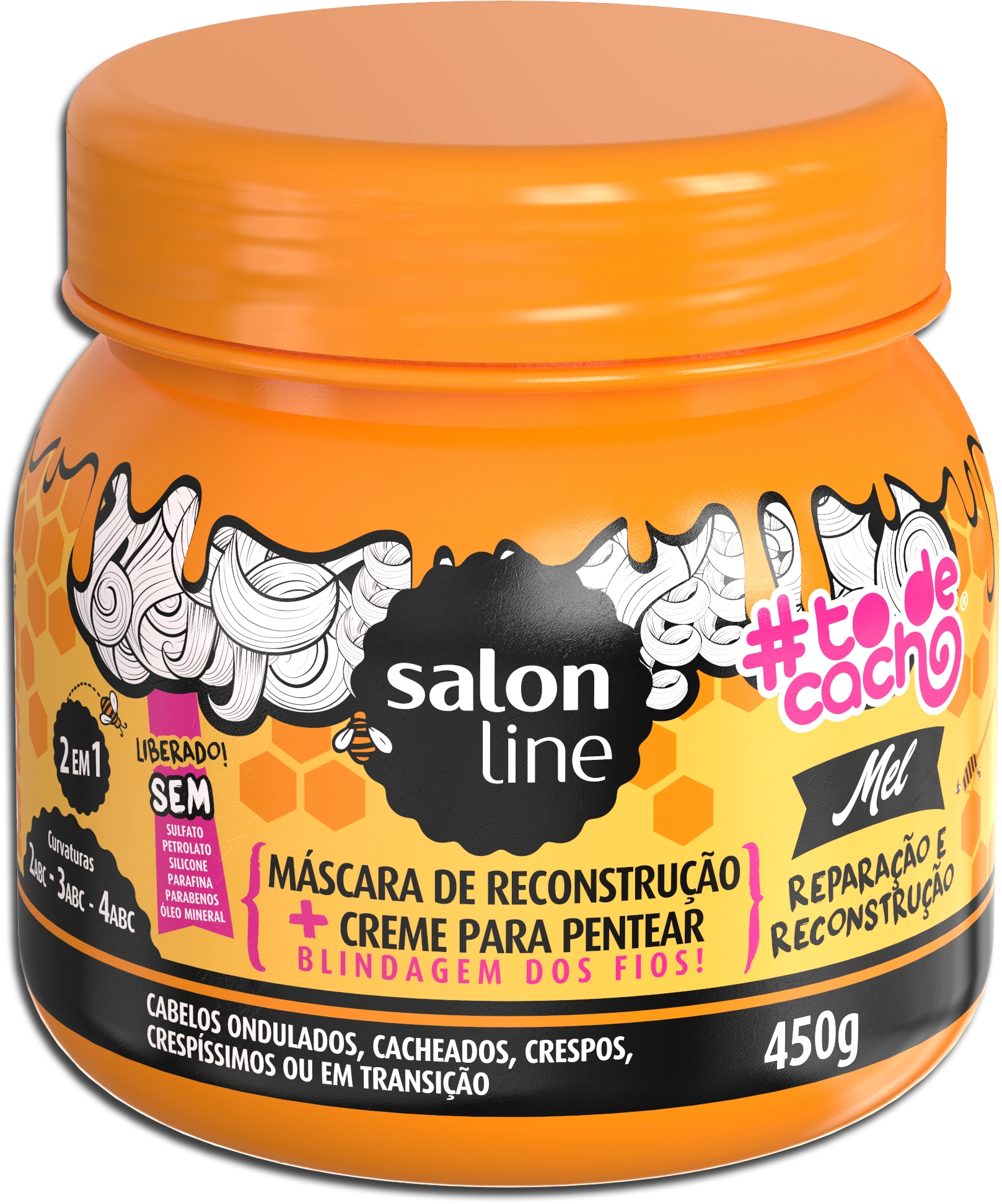 Todecacho Mascara Recons Mel 2 Em 1 450gr
