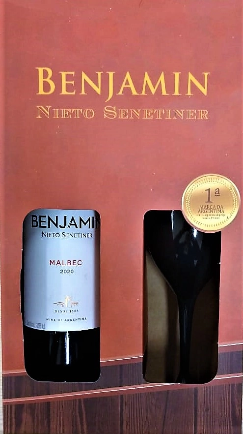 Kit Vinho Arg.benjamin 750ml Malbec Taca