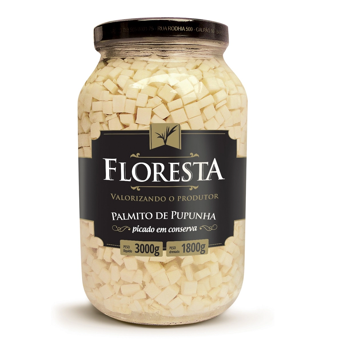 Palmito Pupunha Picado Floresta 1,8kg