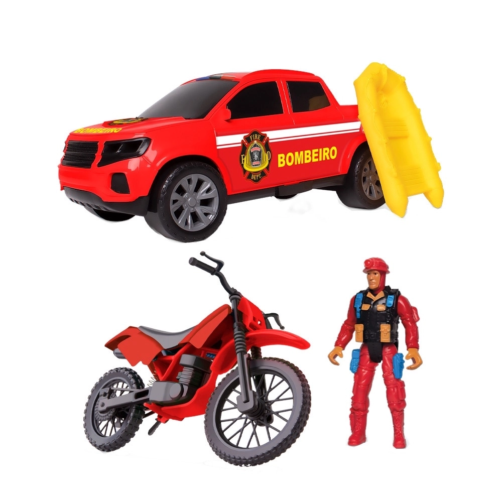 Kit Resgate Bombeiro 40 Samba Toys