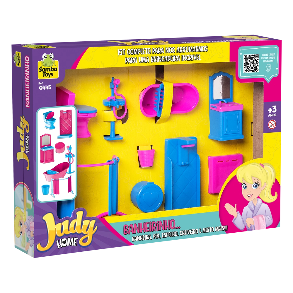 Kit Casinha De Boneca Colecao Judy Banheiro