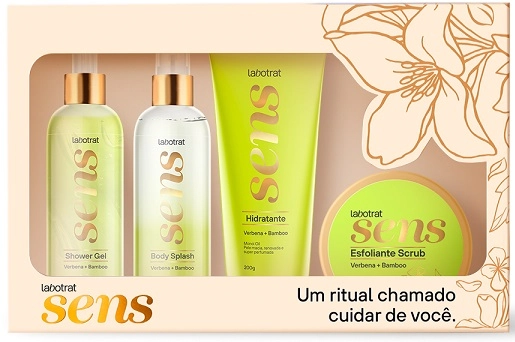 Kit De Banho Labotrat Sens C/4 Shower/body/hid/esf Verbena/bambu