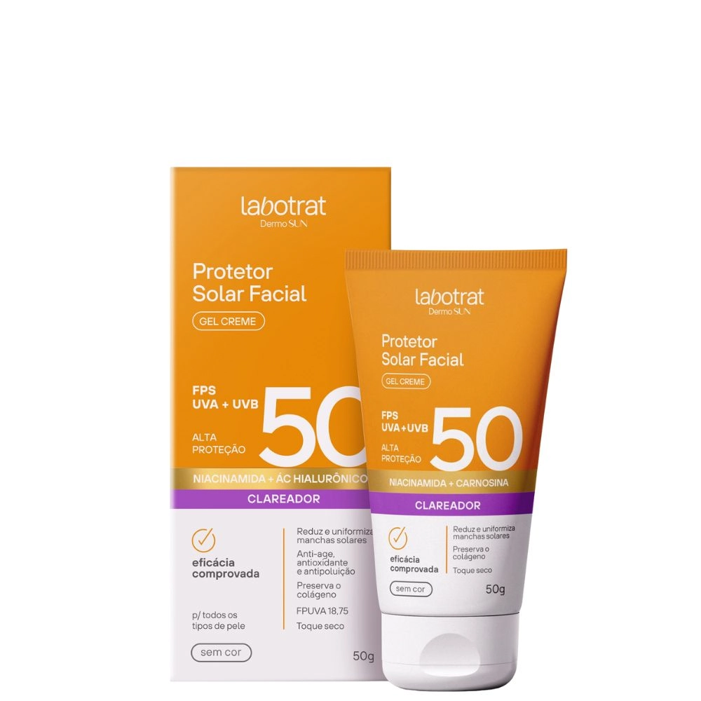 Protetor Solar Facial Labotrat Incolor Fps 50 Dermo Sun 50g