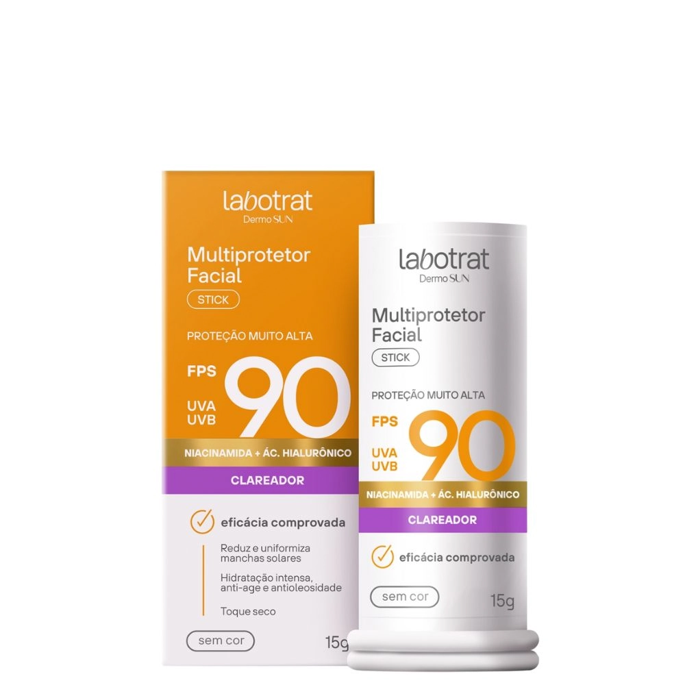 Protetor Solar Stick Facial Labotrat Mult Fps90 Dermo Sun Incolor 15g