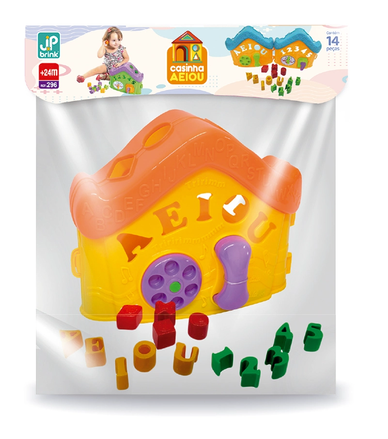 Casinha Didatica Aeiou 123 Solapa 296 Jp Brink