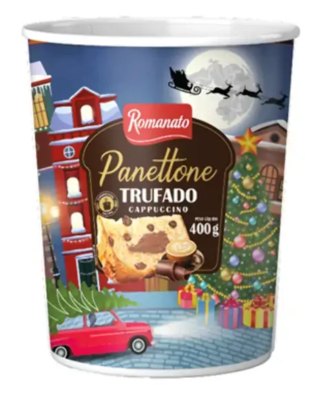 Panettone Romanato Gotas Choc.rech.cappuccino 400g