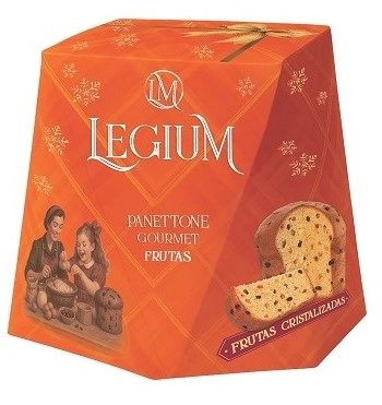 Panettone Gourmet Legium 400g Frutas Cristalizadas