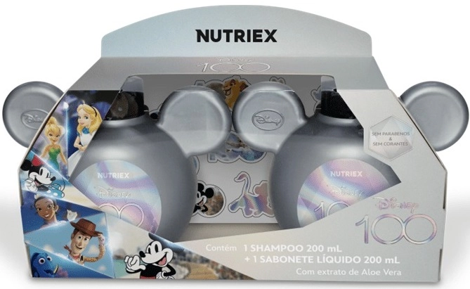 Kit Disney Shampoo 200ml Sabonete Líquido Nutriex 200ml