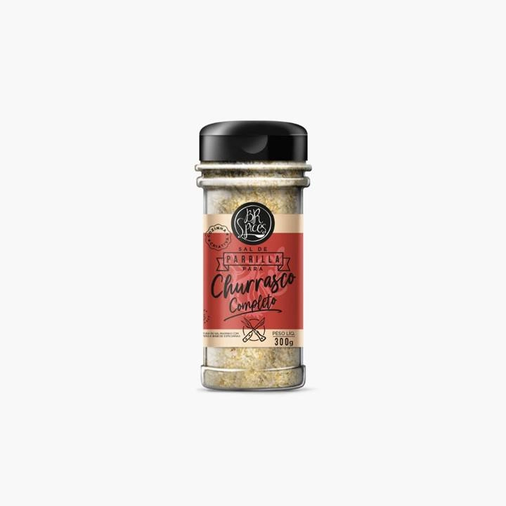 Sal Marinho Para Churrasco Tradicional Parrilla Br Spices Frasco 300g