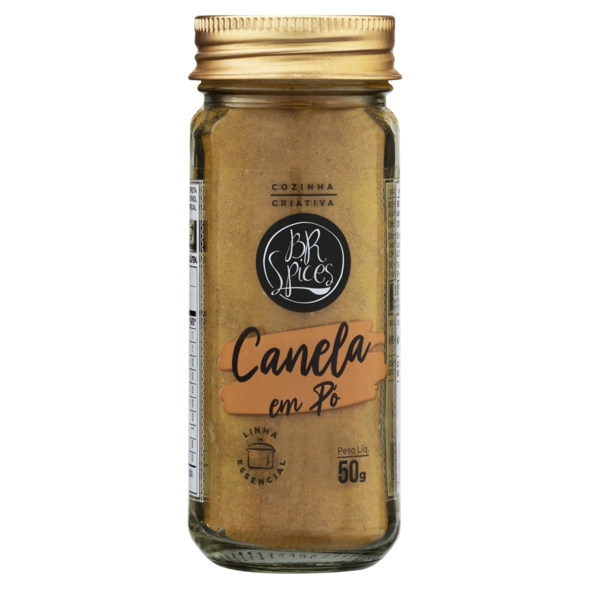 Canela Pó Com Tampa Dosadora Br Spices Essencial Vidro 50g