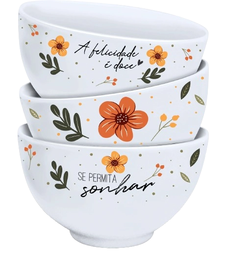 Cumbuca Capri Floral Terramada 440ml