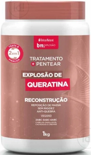 Creme De Pentear 1lt Explosao De Queratina Beleza Natural