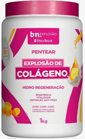 Creme De Pentear 1lt Explosao De Colageno Beleza Natural