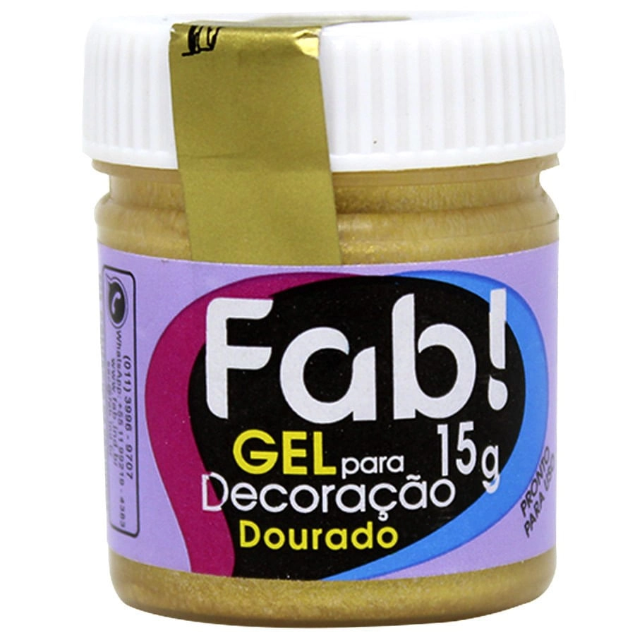 Gel P/decor Dourado 15g Fab