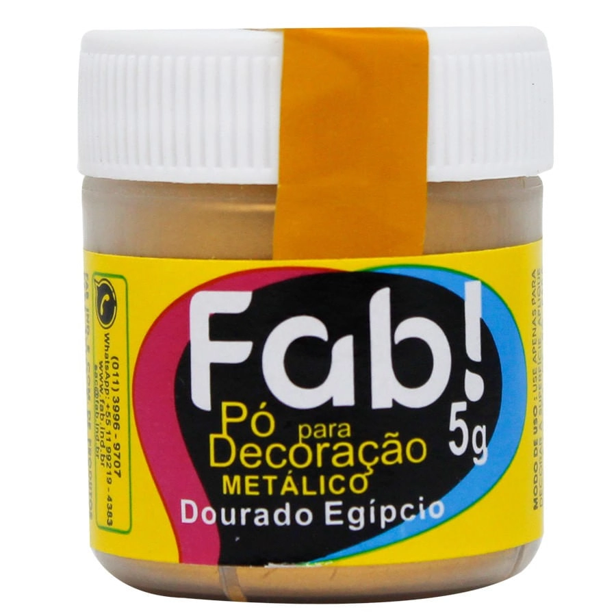 Po P/decor Metalico Dourado Egip 5g Fab