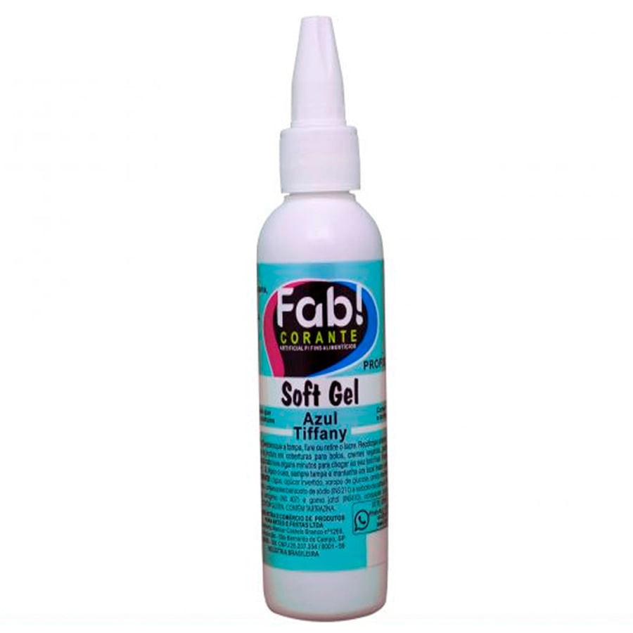 Corante Soft Gel Azul Tiffany 25g Fab