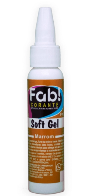Corante Soft Gel Marrom 25g Fab