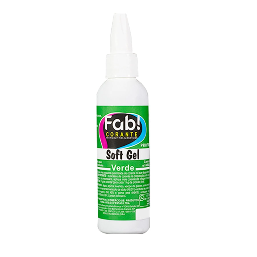 Corante Soft Gel Verde 25g Fab