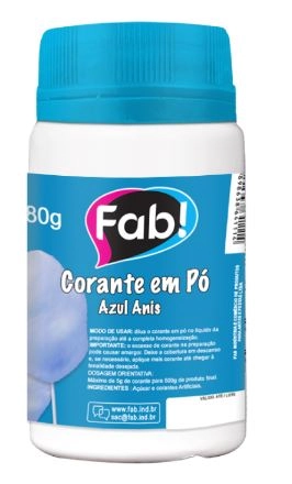 Corante Po Azul Anis 80g Fab