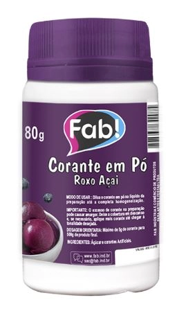 Corante Po Roxo Acai 80g Fab