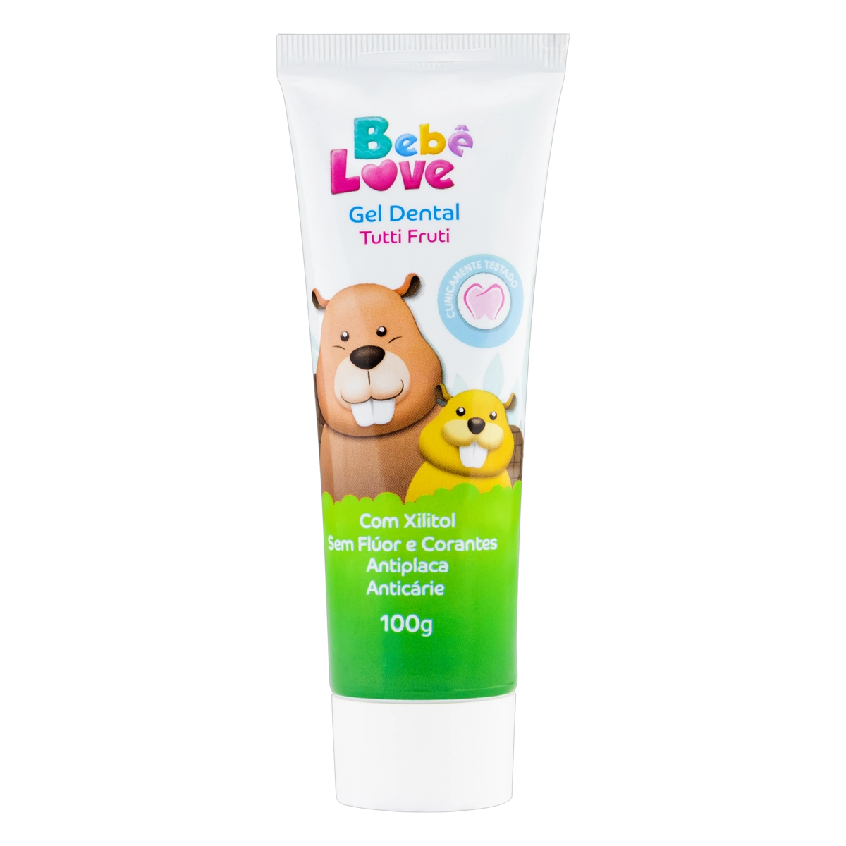 Gel Dental Sem Flúor Tutti Frutti Bebê Love Bisnaga 100g