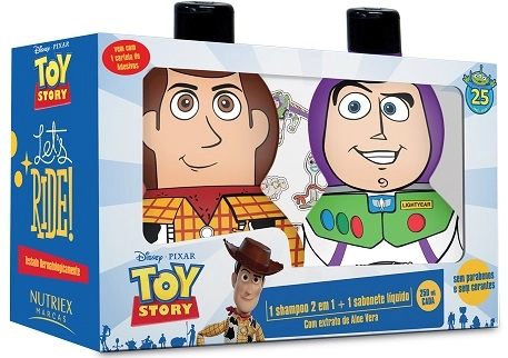 Kit Shampoo 2 Em 1 Sabonete Líquido Infantil Toy Story Nutriex Marcas 250ml Cada