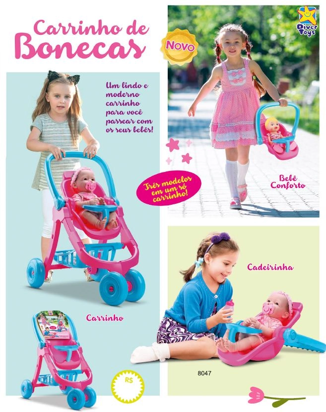 Carrinho De Bonecas Ref.8047 Divertoys