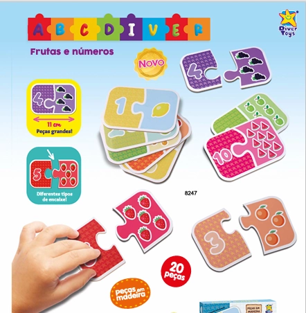 Abc Diver Frutas E Numeros Quebra Cabecas