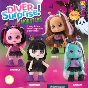 Boneca Diver Surprise Monsters Assombrosa